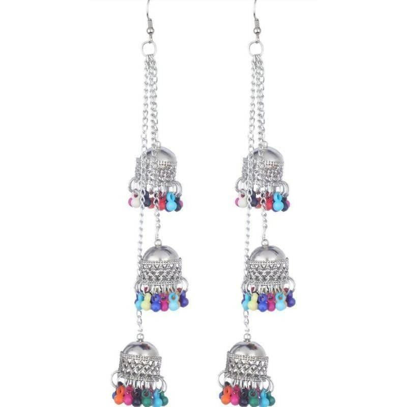 Flipkart.com - Buy RAJ JEWELLERY Traditional Ethnic Antique Red Color  Oxidized Chain Jhumka Jhumki for Girls Alloy Jhumki Earring, Drops &  Danglers, Chandbali Earring Online at Best Prices in India